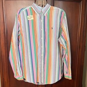 Ralph Lauren Men's Multicolor Stripe Button-Down Shirt Size XXL